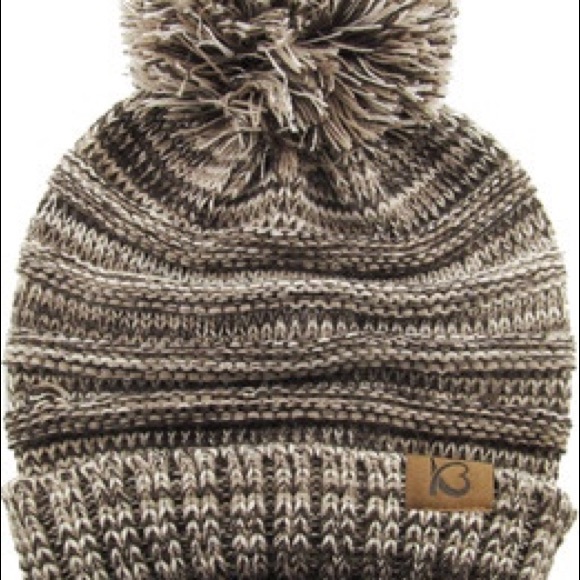 Chunk Pom Pom Cable Knit Ribbed Beanie - Picture 14 of 16